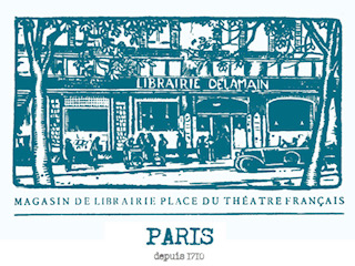 Icône de la libraire Delamain, Paris, Place Colette